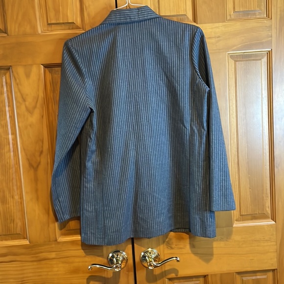 La Bene vintage, women’s suit, blazer, jacket, gray polyester, Orlon blend 9 /10 - Picture 2 of 12